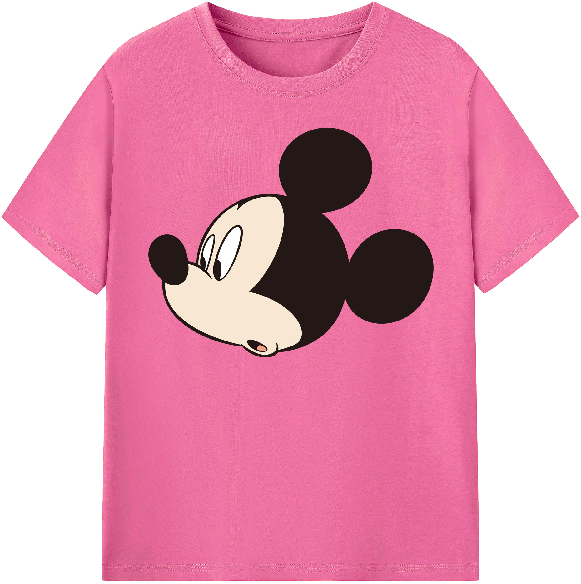 （画像用） ミッキーマウス Mickey Mouse レディースカジュアルプリントTシャツ（綿100％）